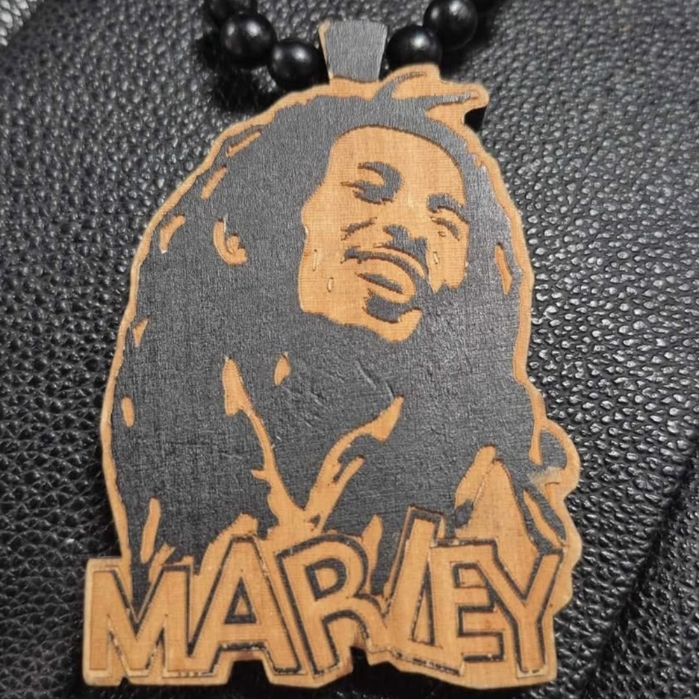 Wooden Marley Pendant Necklace